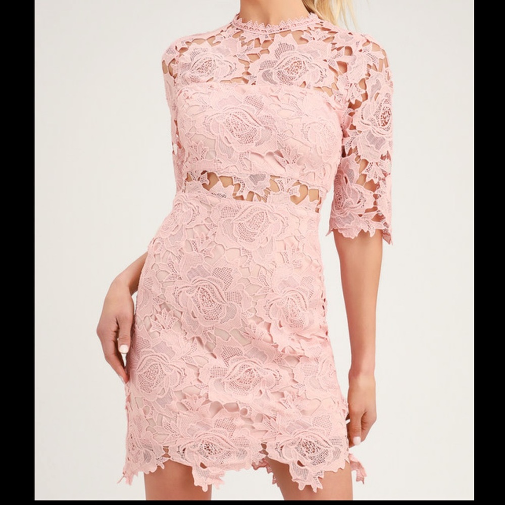 Lulus A Fine Romance pink dress